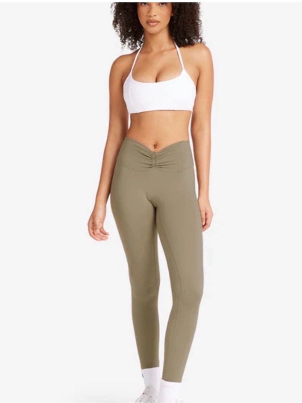 NWT CSB IM Serenity Drawstring Scrunch Leggings | Vintage Khaki- Medium